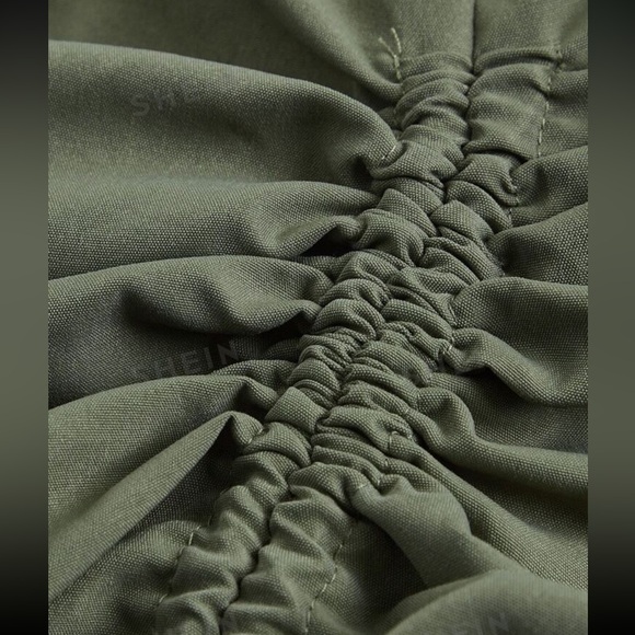 Plus Gorpcore Drawstring Waist Ruched Tie Side Skirt - Picture 3 of 4